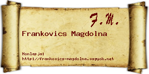 Frankovics Magdolna névjegykártya