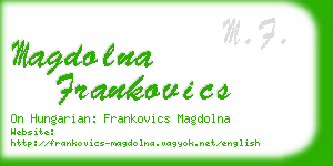 magdolna frankovics business card